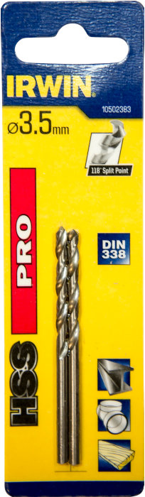 Irwin HSS Pro bor 3,5 mm 2 stk.